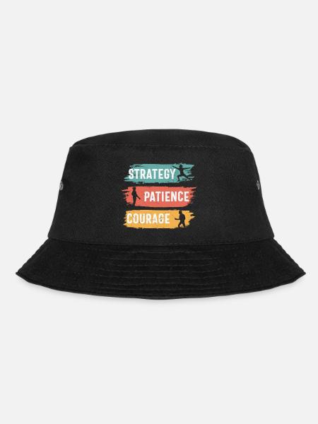 Strategie Geduld Mut Fechter Geschenke 2021 - Bucket Hat - Schwarz