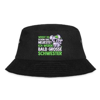 Weißt Du Schon Das Neuste Ich Werde Bald Große - Bucket Hat - Schwarz - Vorne - Lela (165cm)