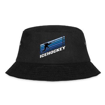 ice hockey icehockey winter sports penalty puck - Bucket Hat - black - Front - Lela (165cm)