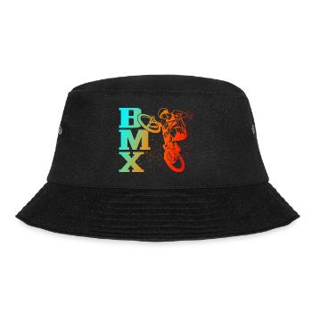 BMX cooles Retro Fan Geschenk Motiv für Junge Mädc - Bucket Hat - Schwarz - Vorne - Lela (165cm)