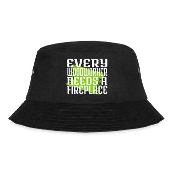 forest work felling birthday gift tree - Bucket Hat - Schwarz - Vorne - Lela (165cm)