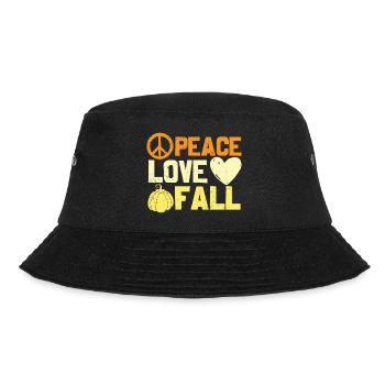 Peace Love Fall Happy Fall - Bucket Hat - black - Front - Lela (165cm)