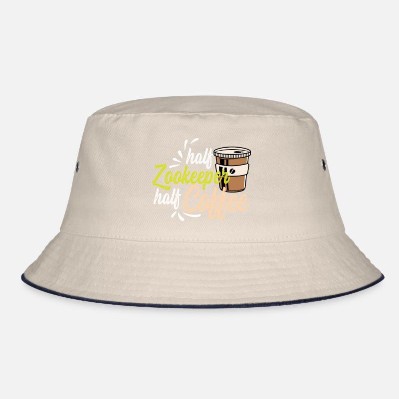Halbkaffee Kaffeeholiker Geschenk Bucket Hat