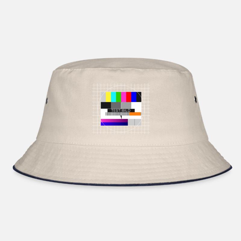 Testbild Fernsehen Bildschirm nostalgisch Display Bucket Hat