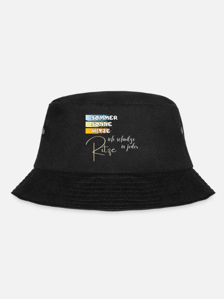 witziger Spruch: Sommer Sonne Hitze Geschenkidee - Bucket Hat - Schwarz