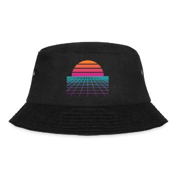 Synthwave Sunset. Painter Poison - Bucket Hat - black - Front - Lela (165cm)