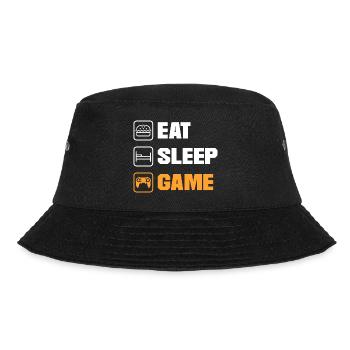 Eat Sleep Game Video Game Player Gaming Console Pc - Bucket Hat - Schwarz - Vorne - Lela (165cm)