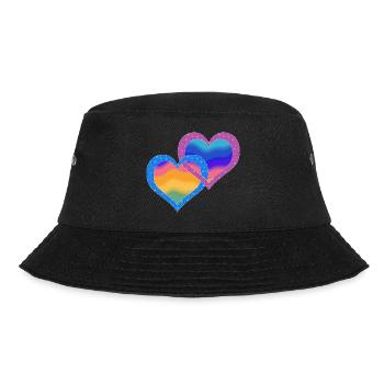 Heart - Bucket Hat - black - Front - Lela (165cm)