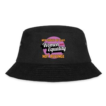 Frauen Gleichberchtigung Design und Feminist - Bucket Hat - Schwarz - Vorne - Lela (165cm)