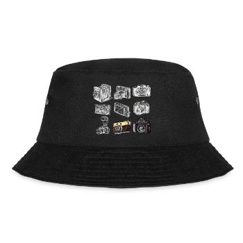Photography Camera Lens Retro - Bucket Hat - Schwarz - Vorne - Lela (165cm)