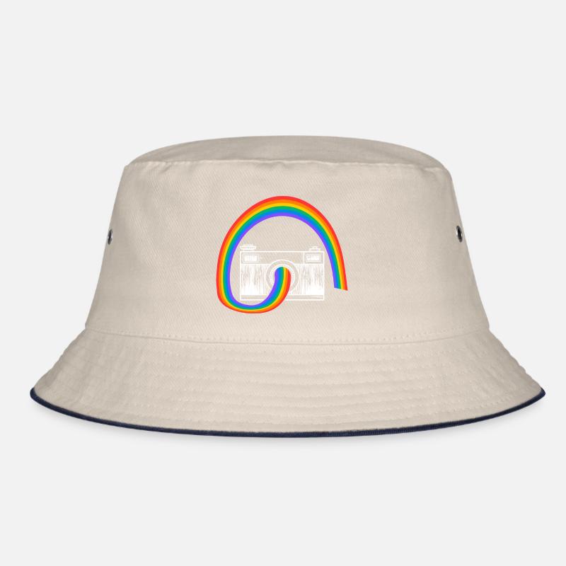 Photography Camera Lens Rainbow Bucket Hat