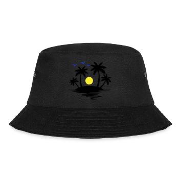 Insel Paradise - Bucket Hat - Schwarz - Vorne - Lela (165cm)