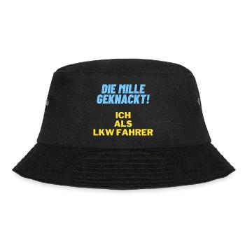 Die mille geknackt ich als lkw fahrer Geschenk - Bucket Hat - Schwarz - Vorne - Lela (165cm)