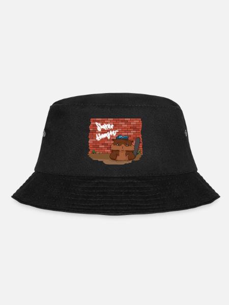 Skater Hamster - Bucket Hat - Schwarz
