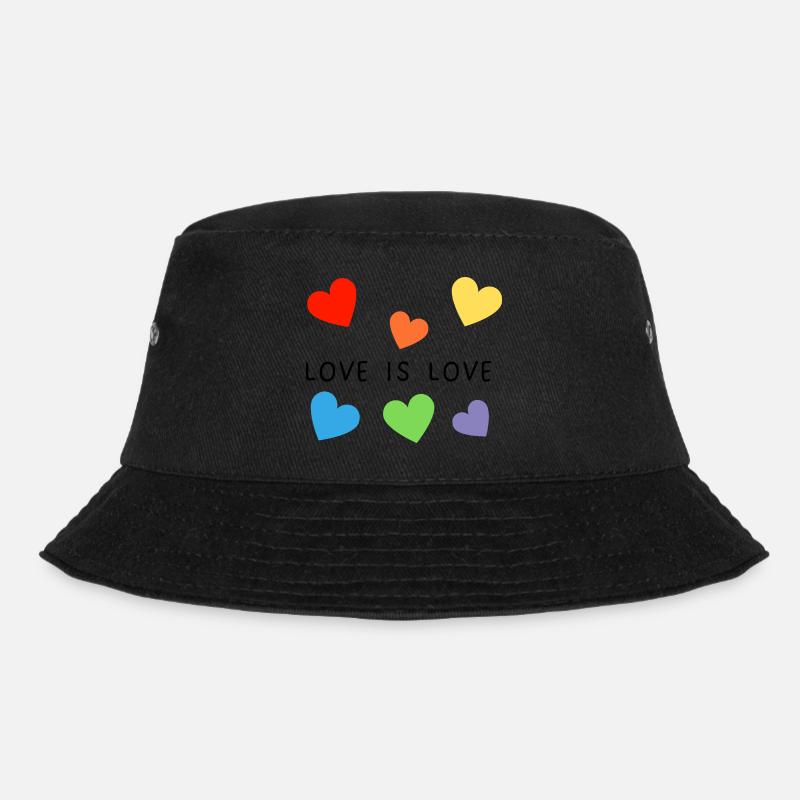 Love - Bucket Hat - Schwarz