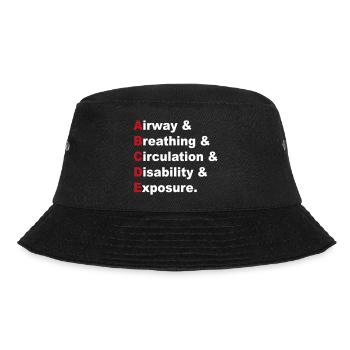 ABCDE Regel - Bucket Hat - Schwarz - Vorne - Lela (165cm)