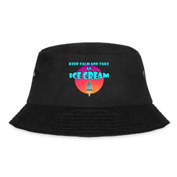 Keep Calm and take an Ice Cream - Bucket Hat - black - Front - Lela (165cm)