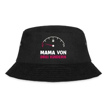 Tank leer Mama von 3 Kindern Mutter Muttertag Kind - Bucket Hat - Schwarz - Vorne - Lela (165cm)