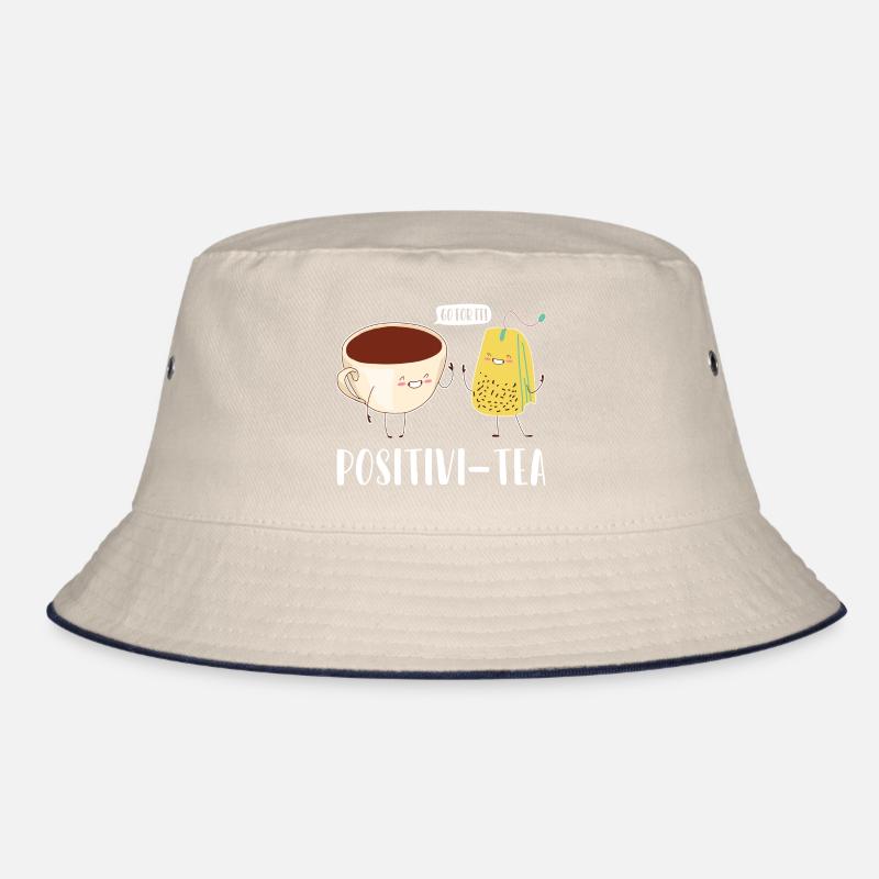 Go For It Positivi-tea Tea Drinking Tea Brewing Cu Bucket Hat