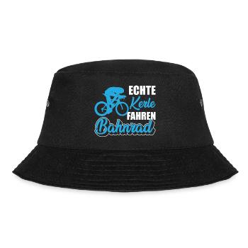 Echte Kerle Fahren Bahnrad - Bucket Hat - Schwarz - Vorne - Lela (165cm)