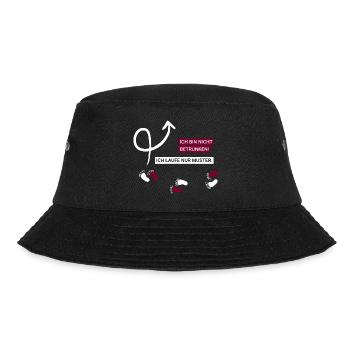Cooler Party Spruch: Ich laufe nur Muster. - Bucket Hat - Schwarz - Vorne - Lela (165cm)