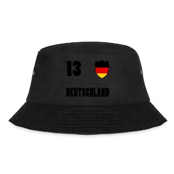 DEUTSCHLAND 13 - Bucket Hat - Schwarz - Vorne - Lela (165cm)