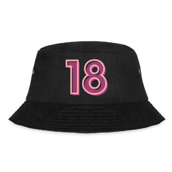 18 Geburtstag - Bucket Hat - Schwarz - Vorne - Lela (165cm)