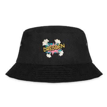 Dresden Germany City Font Pop Art Comic - Bucket Hat - black - Front - Lela (165cm)
