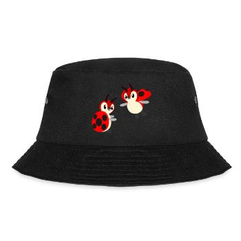 Marienkäferpinguine - Bucket Hat - Schwarz - Vorne - Lela (165cm)