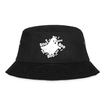"BOO" Halloween Geist - Bucket Hat - Schwarz - Vorne - Lela (165cm)