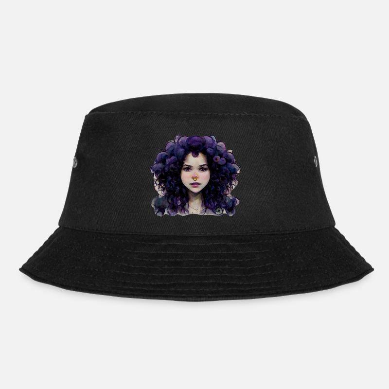 Violet - Bucket Hat - black