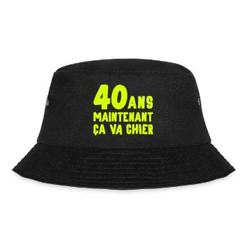 Anniversaire 40 ans humour soirée - Bob - noir - Devant - Lela (165cm)
