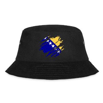 Flagge Bosnien bosnisches - Bucket Hat - Schwarz - Vorne - Lela (165cm)