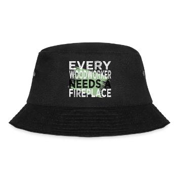 blogger funshirt tree feller logging - Bucket Hat - black - Front - Lela (165cm)