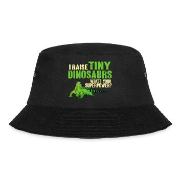 Leguan Eidechse Reptil Herpetologe - Bucket Hat - Schwarz - Vorne - Lela (165cm)