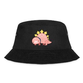 Pink cute dinosaur - Bucket Hat - black - Front - Lela (165cm)
