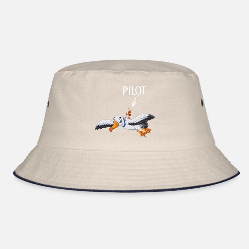 Pilot flies airplane crash pilot Bucket Hat