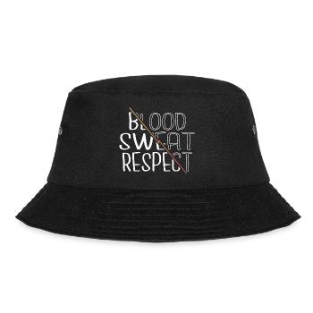 snowboarding graphic fun birthday geek barbells - Bucket Hat - black - Front - Lela (165cm)