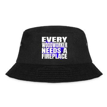awesome funny carpenter quotes cutter - Bucket Hat - Schwarz - Vorne