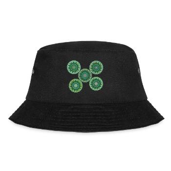 grünes mandala - Bucket Hat - Schwarz - Vorne - Lela (165cm)