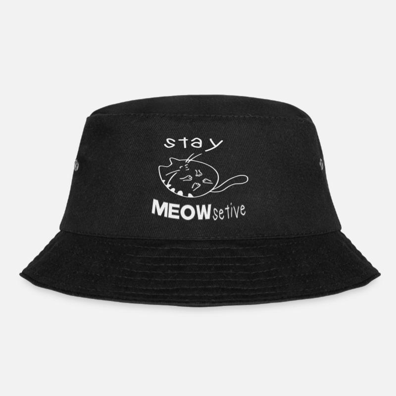 stay MEOWsetive - Bucket Hat - Schwarz