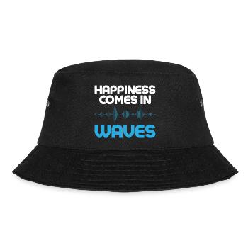 Happiness Comes In Waves Operator Amateur Radio - Bucket Hat - Schwarz - Vorne - Lela (165cm)