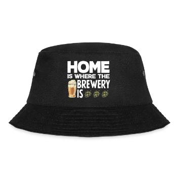 Home Is Where The Brewery Is Homebrewing Craftbeer - Bucket Hat - Schwarz - Vorne - Lela (165cm)