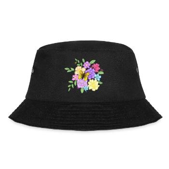 Flower bouquet - Bucket Hat - black - Front - Lela (165cm)