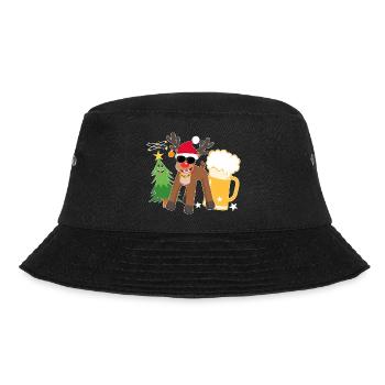 Betrunkenes Rentier mit Bier Weihnachtsbaum Cool - Bucket Hat - Schwarz - Vorne - Lela (165cm)