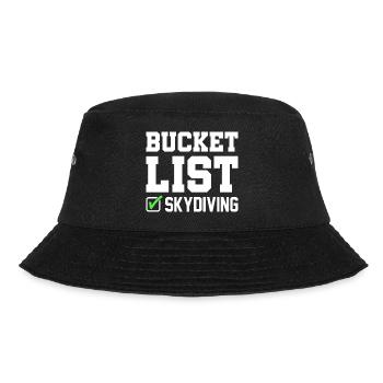 Bucket List Paragliding Parachute Paraglider Skydi - Bucket Hat - Schwarz - Vorne - Lela (165cm)