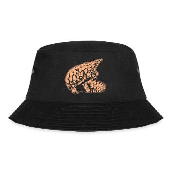 Cool Pangolin Sketch Graphic Wildlife Creature - Bucket Hat - black - Front - Lela (165cm)