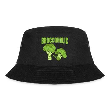 Broccoholic Broccoli Vegetable - Bucket Hat - Schwarz - Vorne - Lela (165cm)
