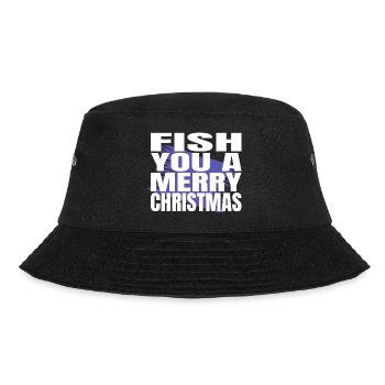 christmas vacation geek fishing rod sayings dork - Bucket Hat - Schwarz - Vorne - Lela (165cm)