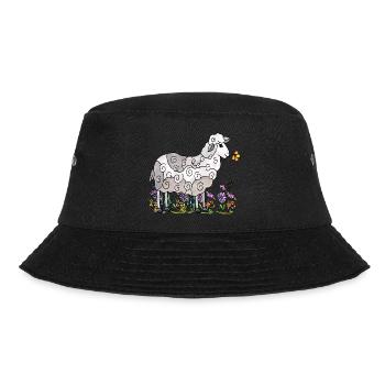 Schaf - Bucket Hat - Schwarz - Vorne - Lela (165cm)